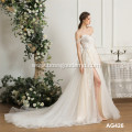 Elegant and luxurious trailing bridal gown sexy backless lace bridal princess wedding dress